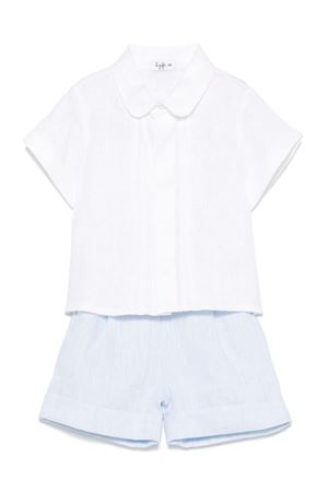 white linen two-piece IL GUFO KIDS | P25DP464L00020142
